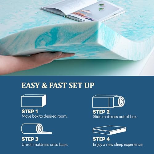 EGO 2 Inch Full Mattress Topper Gel Memory Foam - Image 5