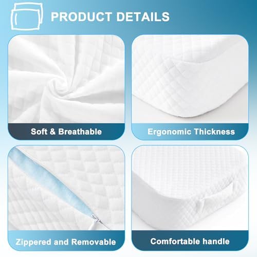 Knee Pillow for Side Sleepers, 100% Memory Foam Filling Leg Pillow for Side - Image 4