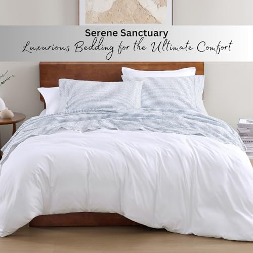 LANE LINEN King Sheet Set 100% Organic Cotton Soft 4pc Percale - Image 7