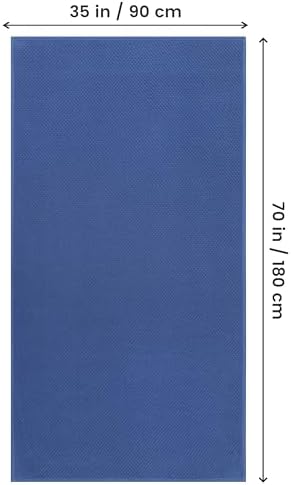 COTTON CRAFT Euro Spa Waffle Weave Bath Sheets - Set of 2 Blue Towel Sheets - Image 3