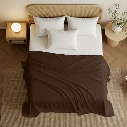 King Size Flat Sheet Only, Ultra Soft & Breathable Hotel Sheets - Image 3