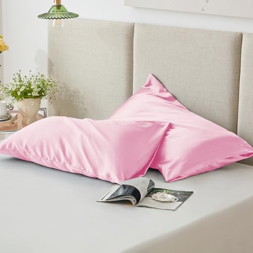 Love's cabin Satin Pillowcase Set of 2 King Size 20x36, Cooling Pillow Covers - Image 5