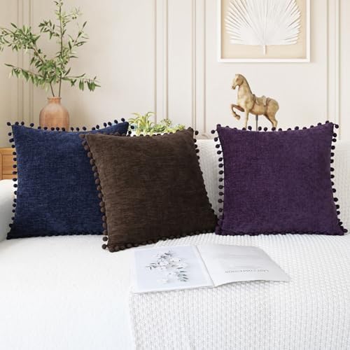 CaliTime Decorative Couch Throw Pillow Covers 20 X 20 Inches Coffee - Image 5