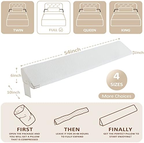 Homemate Full Size（54"x10"x6"） Bed Wedge Pillow Stopper - Image 2