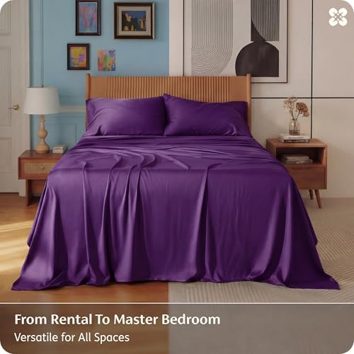 Bedsure PureWoven 100% Rayon Derived from Bamboo, King Size Sheets Set - Image 5