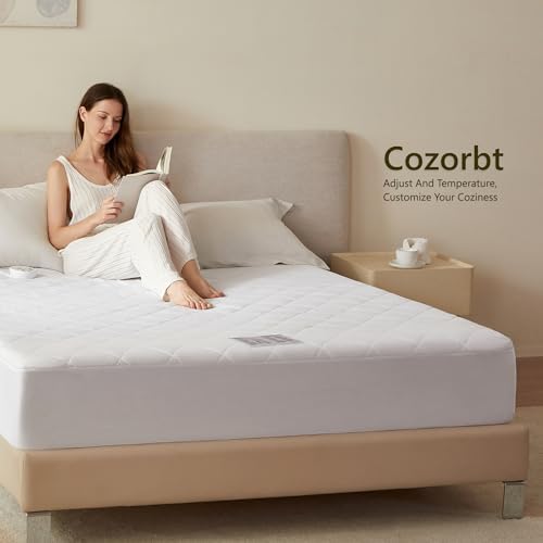 Heated Diamond Quilted Mattress Pad, Full Size, Soft Bed Warmer, 10 Heat - Image 2