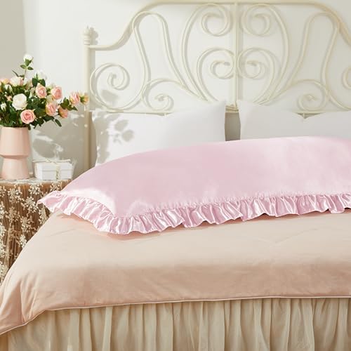 Blush Pink Satin Pillowcases Body Pillow - Image 3