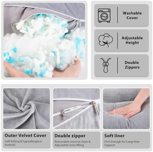 Chilling Home Memory Foam Pregnancy Pillow, J Shape Pregnancy Pillows - Image 5
