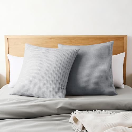 100% Cotton Waffle Weave Throw Pillow Covers Set of 2 - Image 5