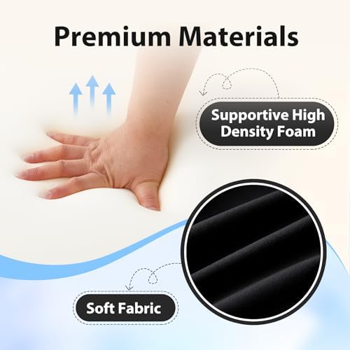 21" Reading Pillow for Bed Black, Flip Headrest and Back Support - Image 5