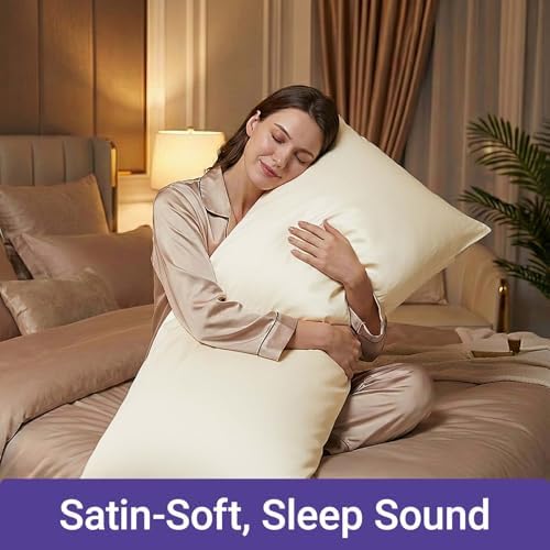 1 Pack Satin Pillowcase Beige Body Size 20x54 Inch - Image 7