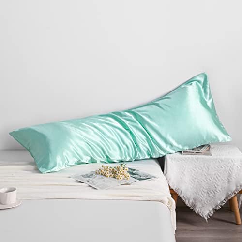 NTBAY Body Satin Pillowcase, Light Blue - Image 3