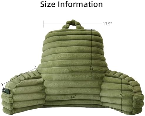 Large Reading Pillow for Adults, Back Support Pillow for Sitting Up in Bed - Image 2