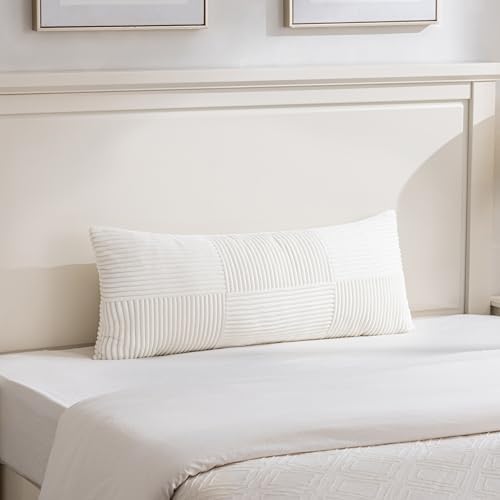 Fancy Homi Set of 2 Cream White Boho Long Lumbar Body Decorative Throw Pillow - Image 6