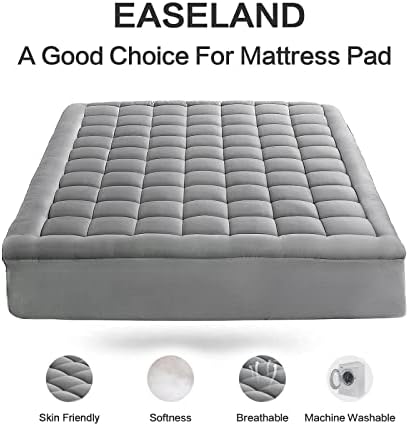 EASELAND Twin XL Mattress Pad Cotton Pillow Top Mattress Topper - Image 2