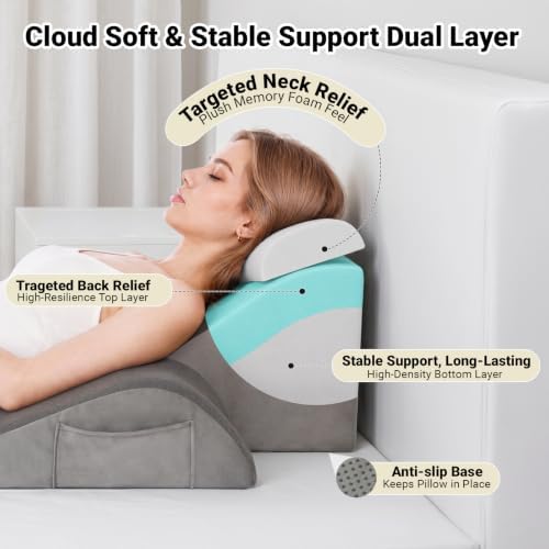 Vekkia XL Back Support Pillow, Dual-Layer Foam - Image 6