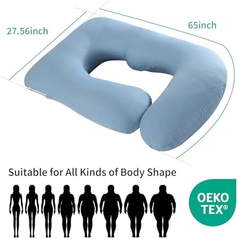 U Shaped Pregnancy Pillow for Sleeping, Maternity Body Pillow for Women - Image 2
