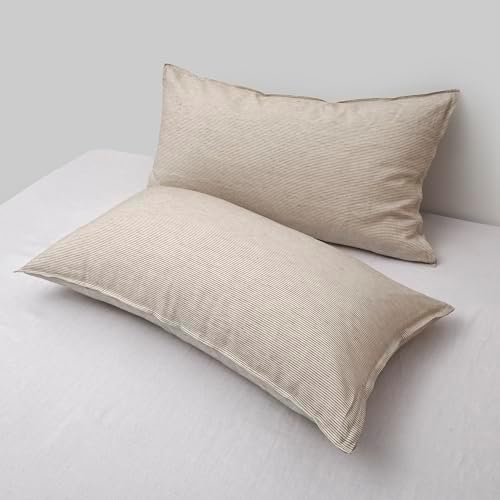 CHUFFED Linen Pillow Cases 2 Pack 100% Linen Pillowcases, Breathable and - Image 2