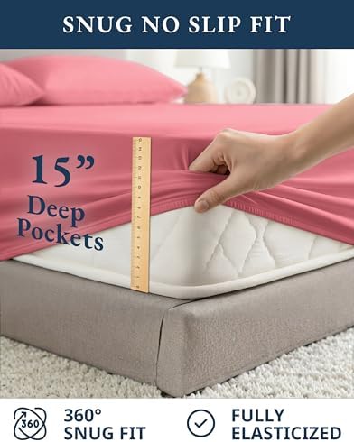 LANE LINEN Queen Sheets 100% Organic Cotton Percale Cooling - Image 7