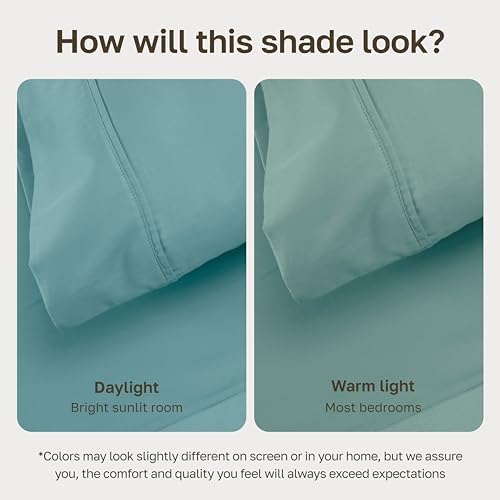 California Design Den Soft 100% Cotton Sateen Twin XL Sheets Set - Image 4