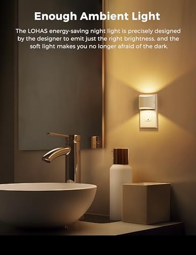 L LOHAS LED Night Lights Plug into Wall, Dimmable Night Light 4 Pack - Image 4