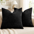 decorUhome Chenille Decorative Throw Pillow Covers 24x24 Set of 2 by decorUhome