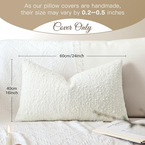 Artscope Lumbar Throw Pillow Cover 16x24 Super Thick Body Pillow Cover - Image 5