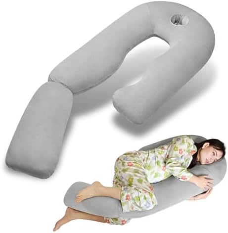 Pozico U-Shaped Full Body Pillow, 51-Inch Pregnancy Pillow by Pozico