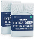 CGK Linens 2 Pack Extra Deep King Fitted Sheets by CGKUnlimited