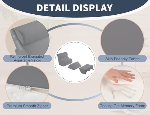 WSOFRLAC 6PCS Multi-Functional Bed Wedge Pillow Kit - Image 2