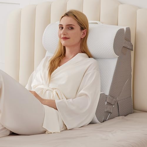 BIEEZZK 4PCS Wedge Pillow Set for After Surgery, Back Pillow for Bed Sitting up by EnjoyaBetterLifeFromHere