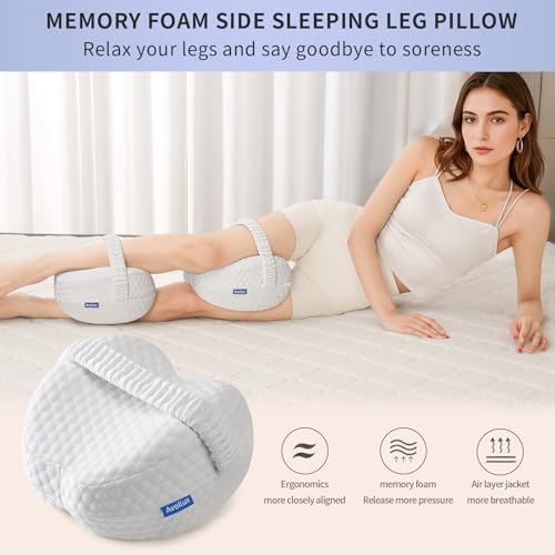 Side Sleeper Heart-Shaped Knee Pillow, Memory Foam Leg Positioning Pillow - Image 4