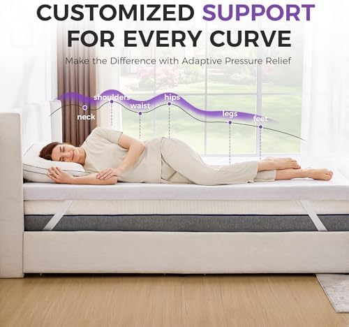 BDEUS Full Size 2 Inch Gel Memory Foam Mattress Topper - Image 2
