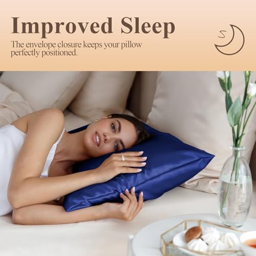 Silk Like Satin Pillowcase Cal King Size, 2 Pack, 20x40 Inches - Image 5