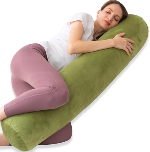 1 MIDDLE ONE Bolster Pillow for Bed, Long Round Body Pillow for Adults by 1MIDDLEONE