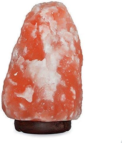 7 Inch Himalayan Salt Lamp with Dimmer Cord - Night Light Natural Crystal Rock Classic Wood Base Authentic from Pakistan - Image 4