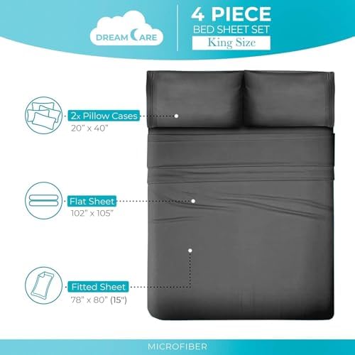 DREAMCARE King Size Sheets Set - Image 4