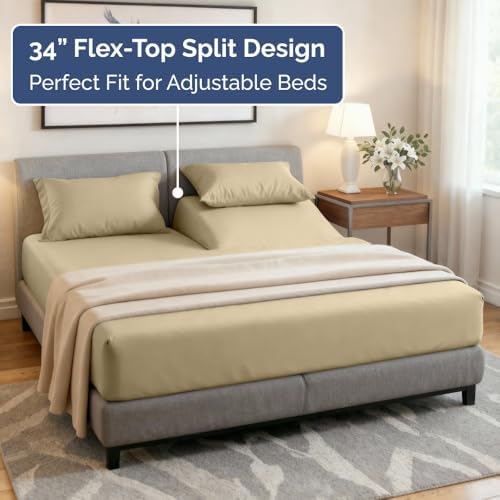 Flex Top Split Head King 4 Piece Sheet Set - Image 4