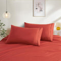 Orange Red King Size Pillow Cases Set of 2 by NookZuzu