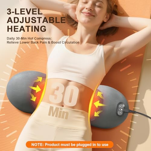 FunBy Lumbar Support Pillow, Triple Fusion Back Massager - Image 4