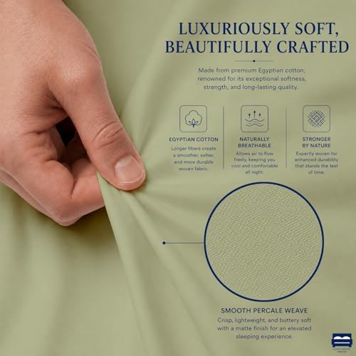 Cottingon 4 Piece Twin Sheets Fits 16" Deep, Egyptian Cotton - Image 6
