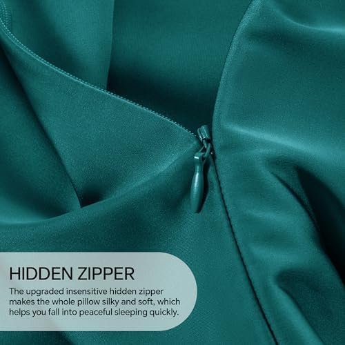 INFIIXSO Silk Pillow Cases 2 Pack, Standard Size, Hidden Zipper - Image 5