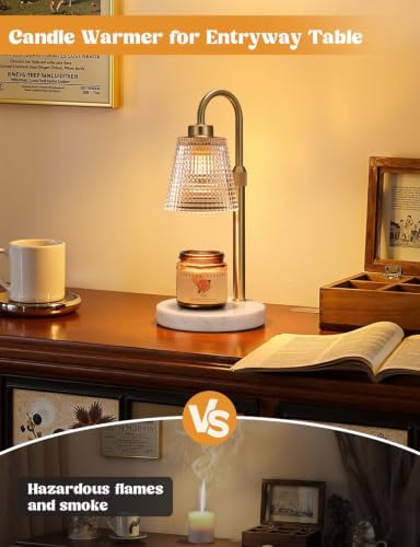 Marble White Candle Warmer Lamp with Timer Home Decor Gifts for Women - Image 6