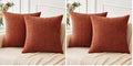 MIULEE Pack of 4 Couch Throw Pillow Covers 18x18 Inch Soft Burnt Orange by MIULEE