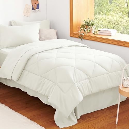 CozyLux Twin XL Comforter Set 68"x88" Ivory by CozyLux