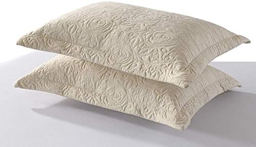 MarCielo 2-Piece Embroidered Pillow Shams, King Decorative Microfiber Pillow - Image 2