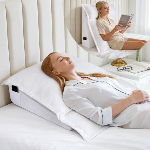 3PCS Bed Wedge Pillow Set for Sleeping by ESUERDO