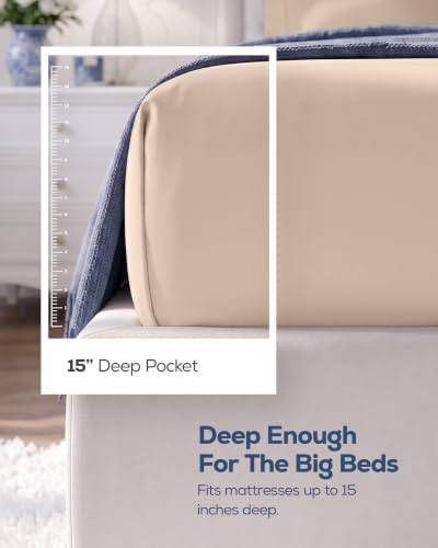 Queen Fitted Sheet, Ultra Soft Fits Up to 15 Inch Deep Pocket - Image 2
