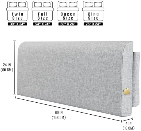 Queen Headboard Pillow Cushion, Wall Mounted No Drill Headboard Pad - Image 2