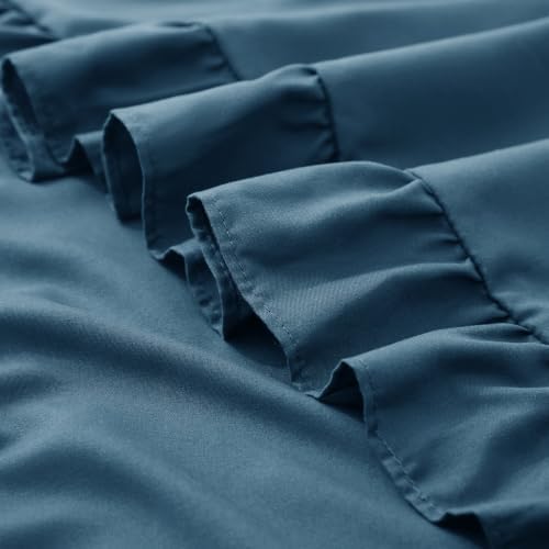 KKJIAF 2 Pack Ruffle Pillow Cases 20x20 Inches, Dark Blue - Image 7